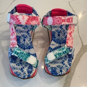 Dirty Laundry Tie-Dye Sandals - Blue, Pink, Green
